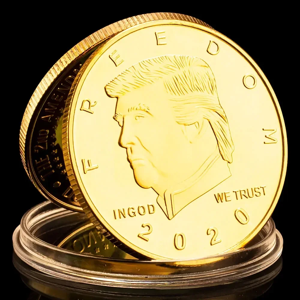 Trump Coin The 2nd Amendment Will Never Be Repealed Freedom Souvenir Collection Art 2020 Trump Gold Plated Commemorative Coin