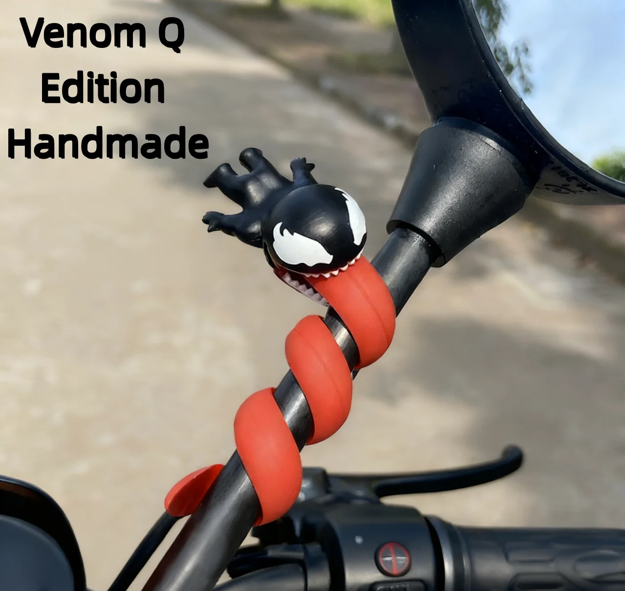 The Avengers Venom Q Version Funny for Toy Gift Accessories Anime Figure Long Tongue Motorcycle Accessories Toy Decoration Gift