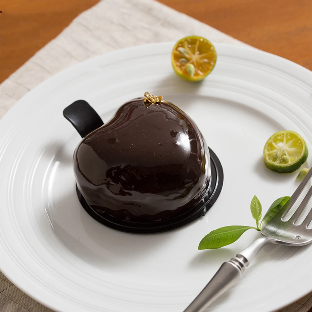 

100Pcs Black Round Cake Boards Tray Mousse Serving Base Cake Display Base Birthday Wedding Dessert Circles 7.5x7.5cm