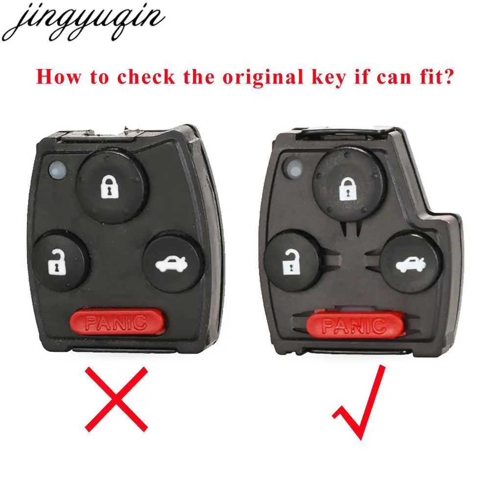 Jingyuqin 5pcs Modified Flip Remote Car Key Case Shell For Honda Accord CIVIC STREAM 2006 2007 2008 2009 2010 2011