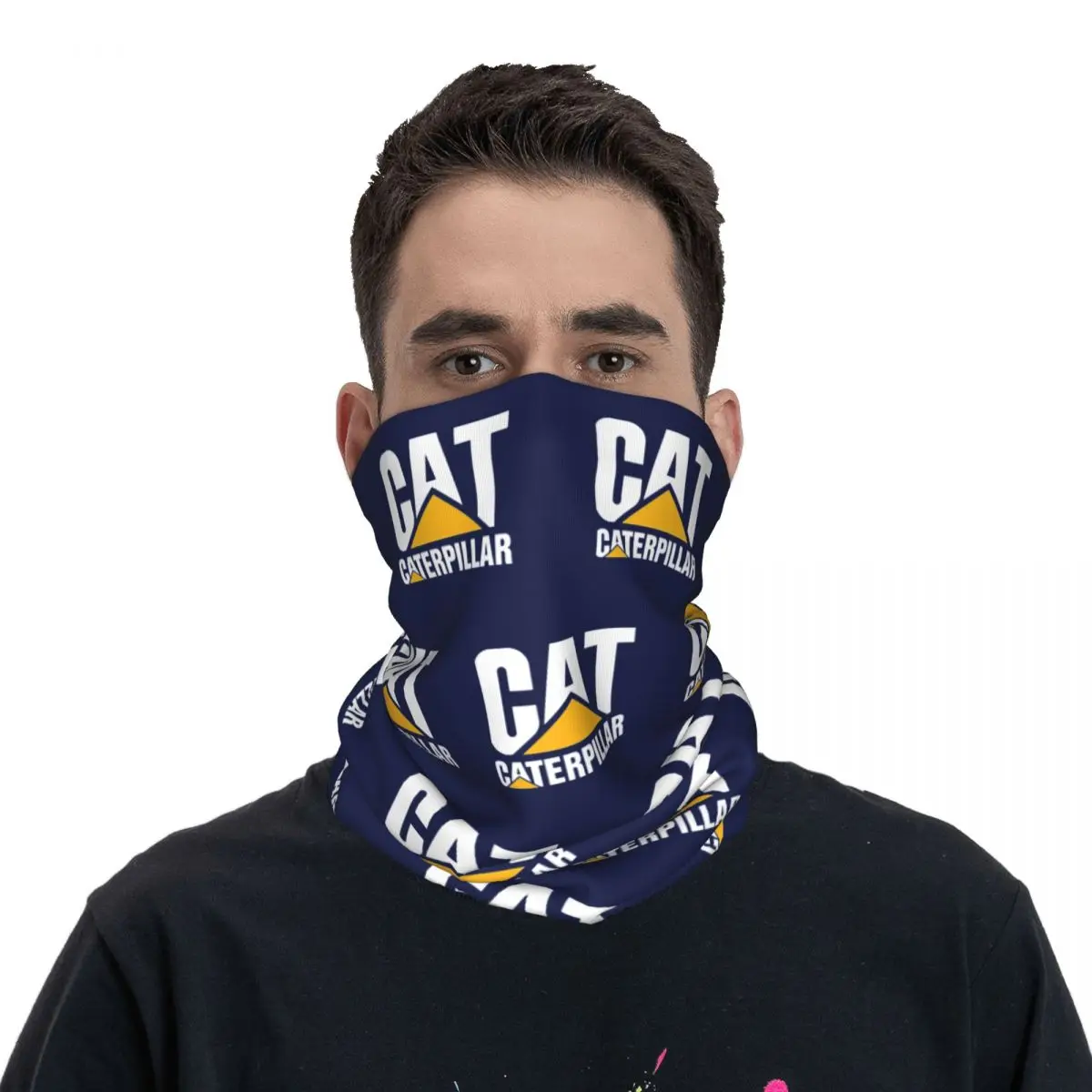 CAT Letter Bandana Neck Cover Printed Balaclavas Wrap Scarf Multi-use Cycling Running Unisex Adult All Season