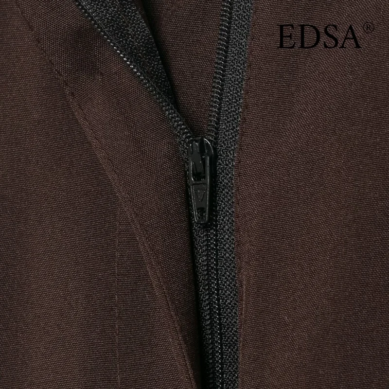 EDSA Damen-Hose mit weitem Bein, lockerer Bein und dünnem Gürtel, hohe Taille, einfarbig, lange All-Match-Hose