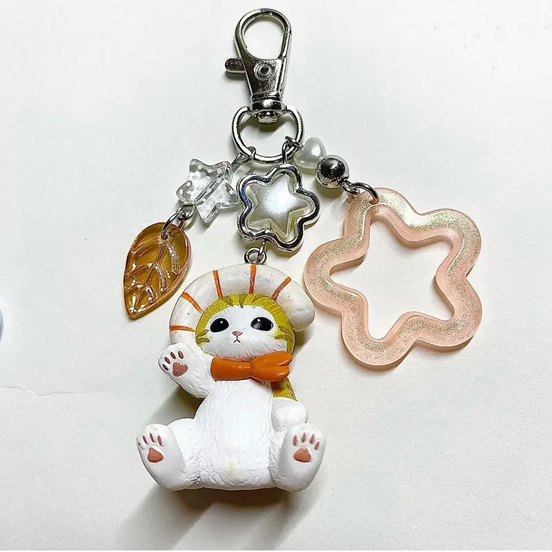 اليدوية لطيف القط keychai / الهاتف المحمول قلادة الرسوم المتحركة الجمالية
