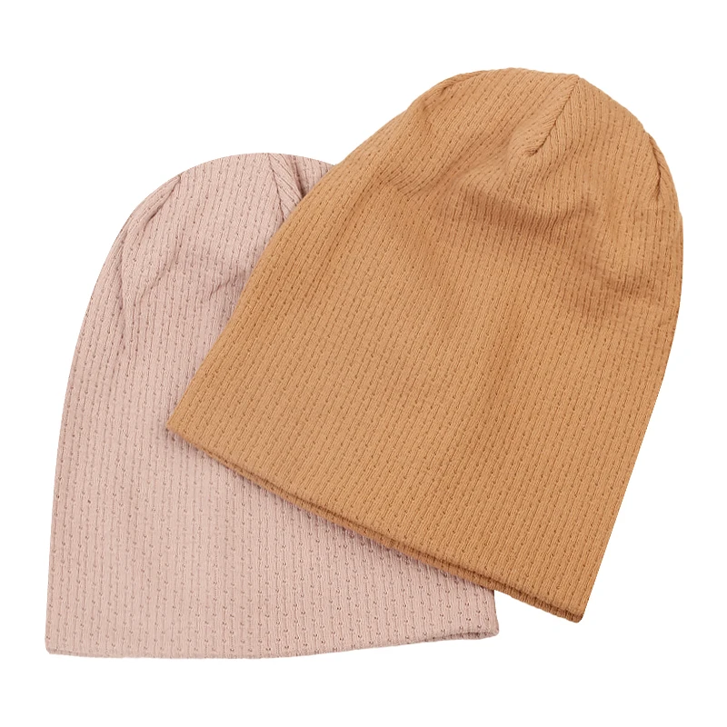 Women\'s New Fashion stripe pattern Beanies New Fashion Knitted Hat Solid Color Hip Hop Skullies Bonnet Autumn Winter Warm Cap