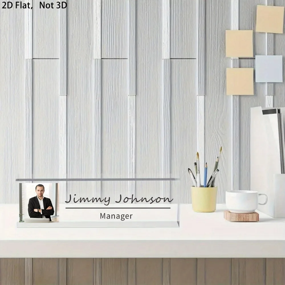 Personalized Family Photo Acrylic Block | Custom Image Name Date Frame | High Resolution Print | Home Decor Gift image 3