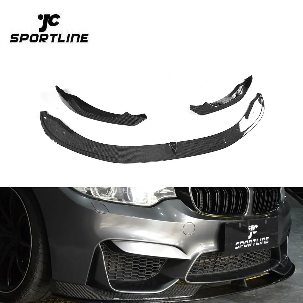 

M3 M4 3pcs/set Carbon Fiber Car Front Lip For BMW F80 M3 F82 M4 14-18