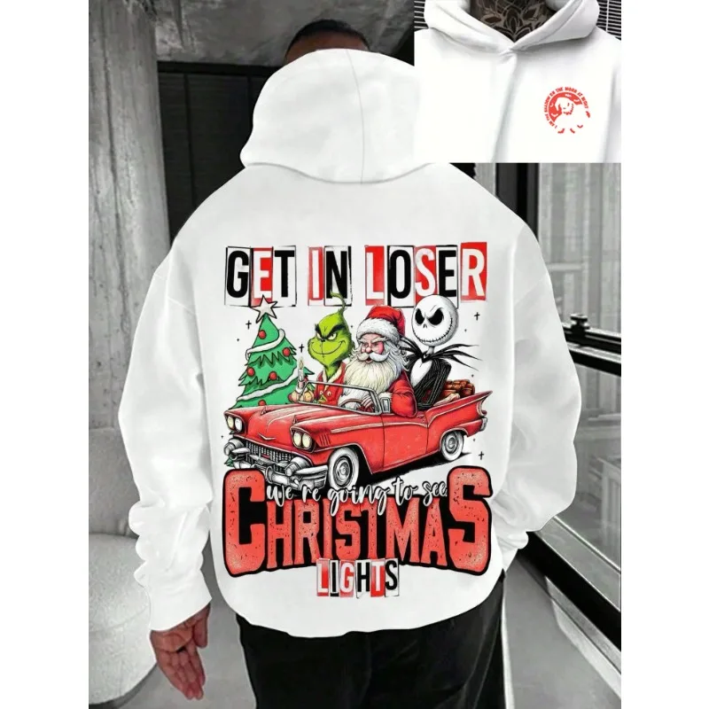 

Neutral Hoodies Autumn Winter Men's Women’s Oversized 100％ Cotton Pullover The Nightmare Before Christmas Merch Vintage Clothing