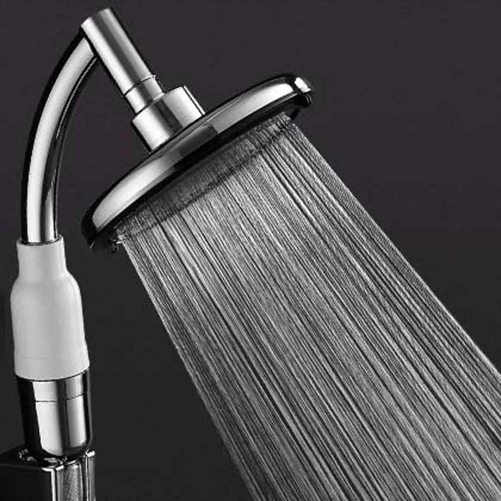 

6inch Shower Heads High Pressure Pressurized Technology with 1.5M Soft Hose Round Shower Nozzle Handheld Water-saving