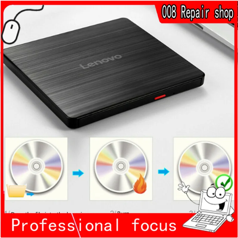 Lenovo GP70N External CD/DVD Drive USB2.0,Optical Burner Player For Laptop PC