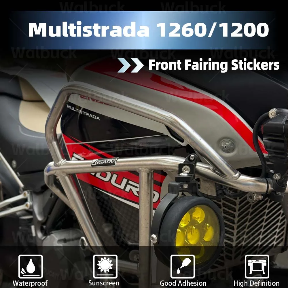 For multistrada 1200 1260 1200 1260 enduro Motorcycle Body Side Fairing Stickers Fender Tank Protector Anti-Scratch Decals