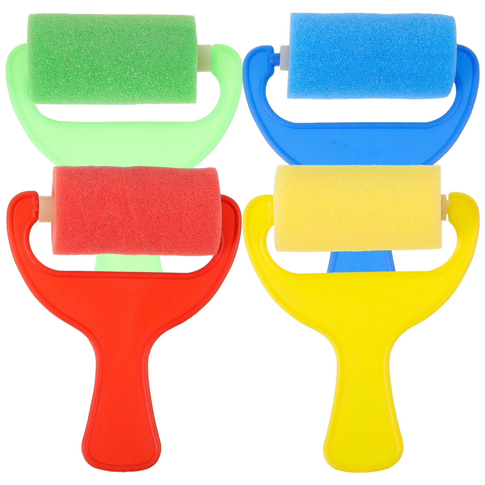 

4 Pcs Kids Drawing Supplies Paint Brushes Rollers Sponge for Painting Child