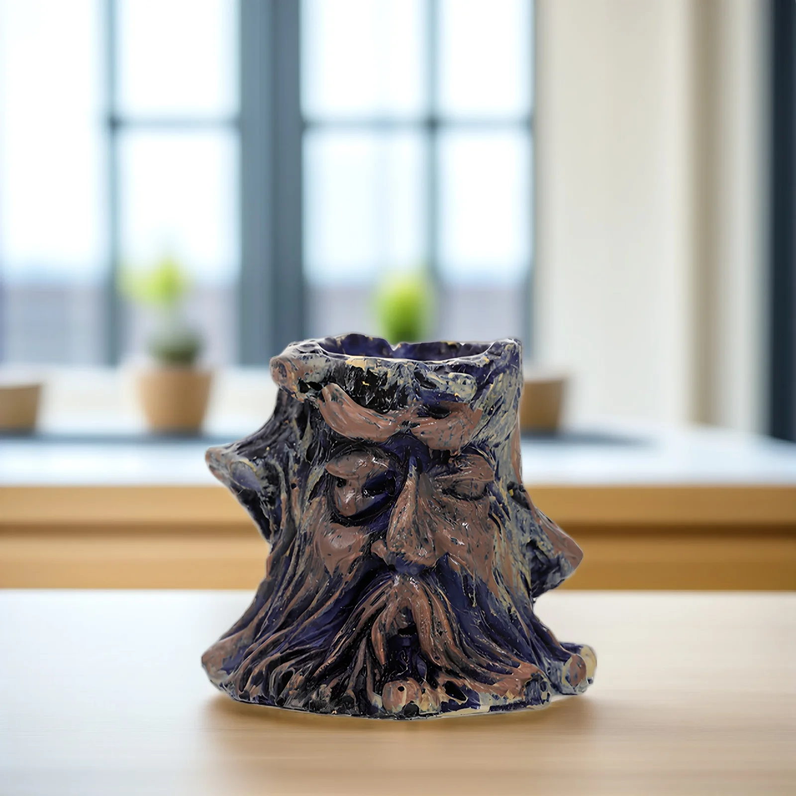 

6Pcs Resin Reptile Bowls Durable Safe No Odor Natural Wood Grain Design Food Water Container Pet Feeder Snake Water Bowl