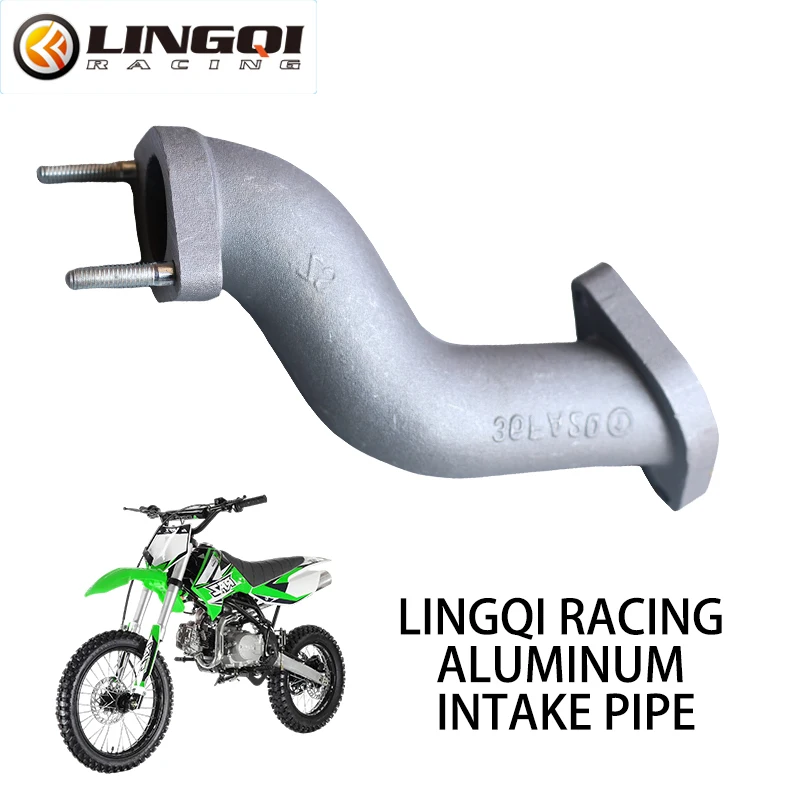 LINGQI RACING Motorcycle Engine Parts Air Intake Pipe S-Shaped Manifold Connecting Pipes for CG 250cc ATV Dirt Bike Go Kart