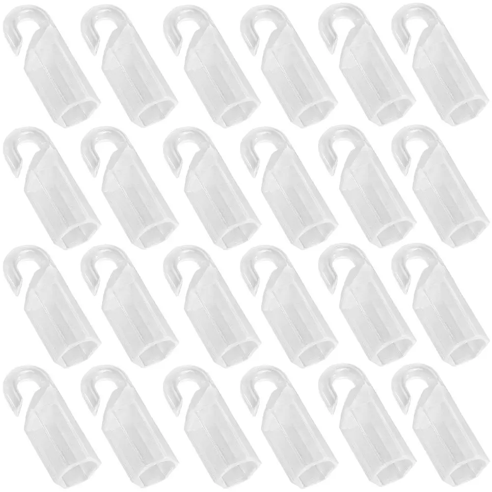 24Pcs Strong Lightweight Plastic Blind Wand Hook Caps for Vertical Venetian Blinds Tilt Control Repair Replacement Clear Blind