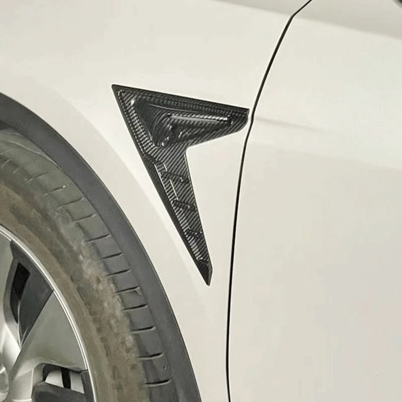 ل تسلا نموذج 3 Y 2017-2023 الجانب كاميرا حماية ألياف الكربون ABS تقليم كاميرا الفراغات سيارة الجانب الجناح غطاء لوحة 2 قطعة