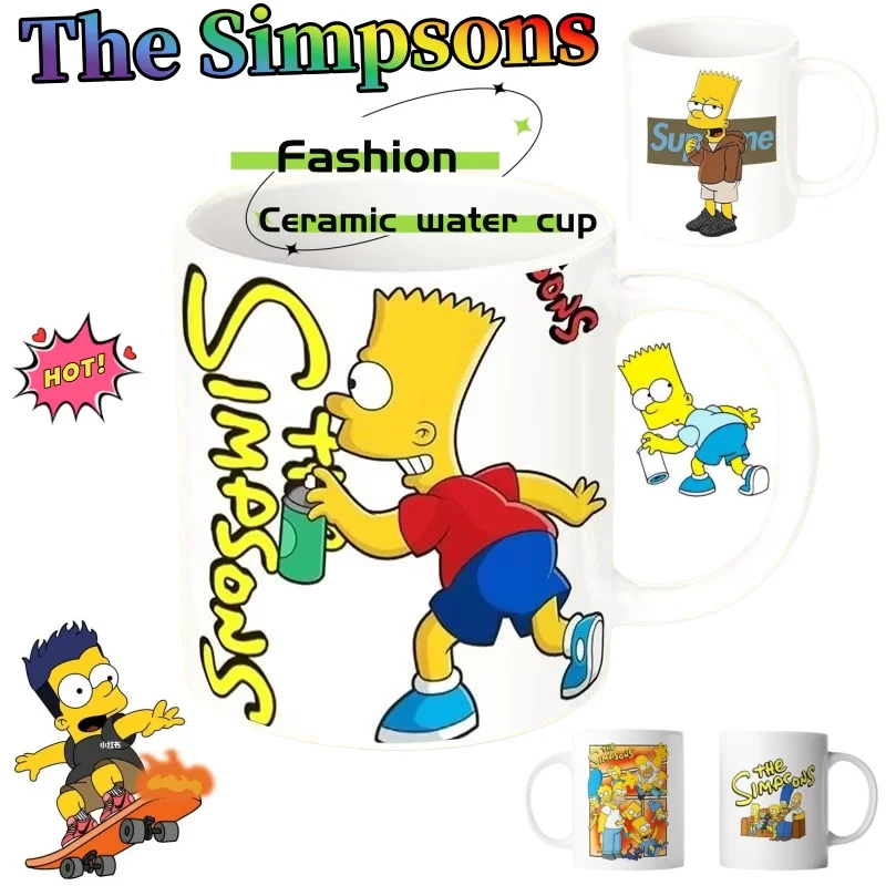 

The Simpsons ceramic mug, cute and fashionable cartoon personalized creative home and office coffee cup, gift for friends