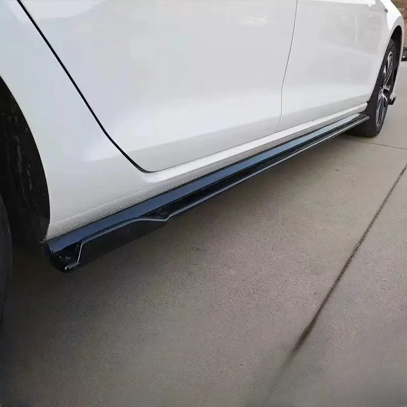 ل Vw Golf Mk7 Golf Mk7.5 GTI R R-Line 2012-2020 التنانير الجانبية المفسد الفاصل الناشر 4 قطعة ماكستون نمط سيارة الجانب تنورة ضبط