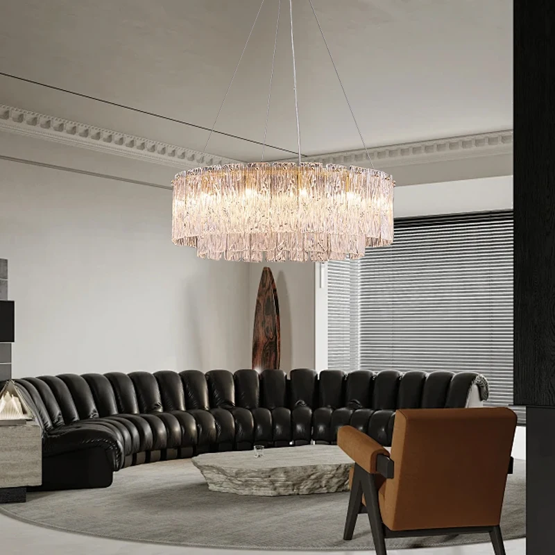 

2025 Postmodern Luxury Glass Ceiling Chandelier Nordic Living Room Decoration Light Fixture Gold Vintage Lampa Lustres Lampa