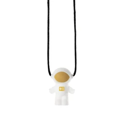 77HD Baby Silicone Astronaut Teether Autism Sensory Chewing Necklace Toddler Teething Soothing Toy Infant Soother