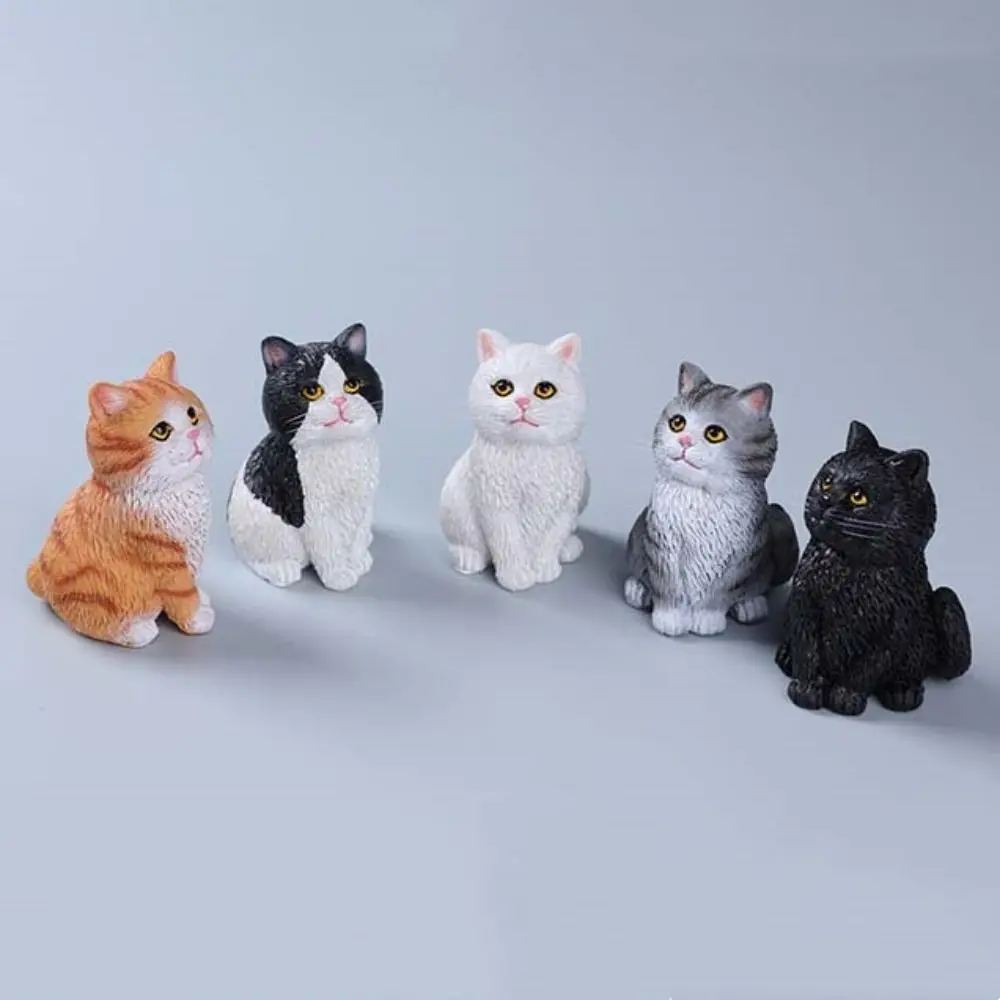 

Children Gift Sitting Cat Ornament Simulation Cartoon Cat Pet Model Kitten Model Resin Cat Decoration Car Interior Decoration
