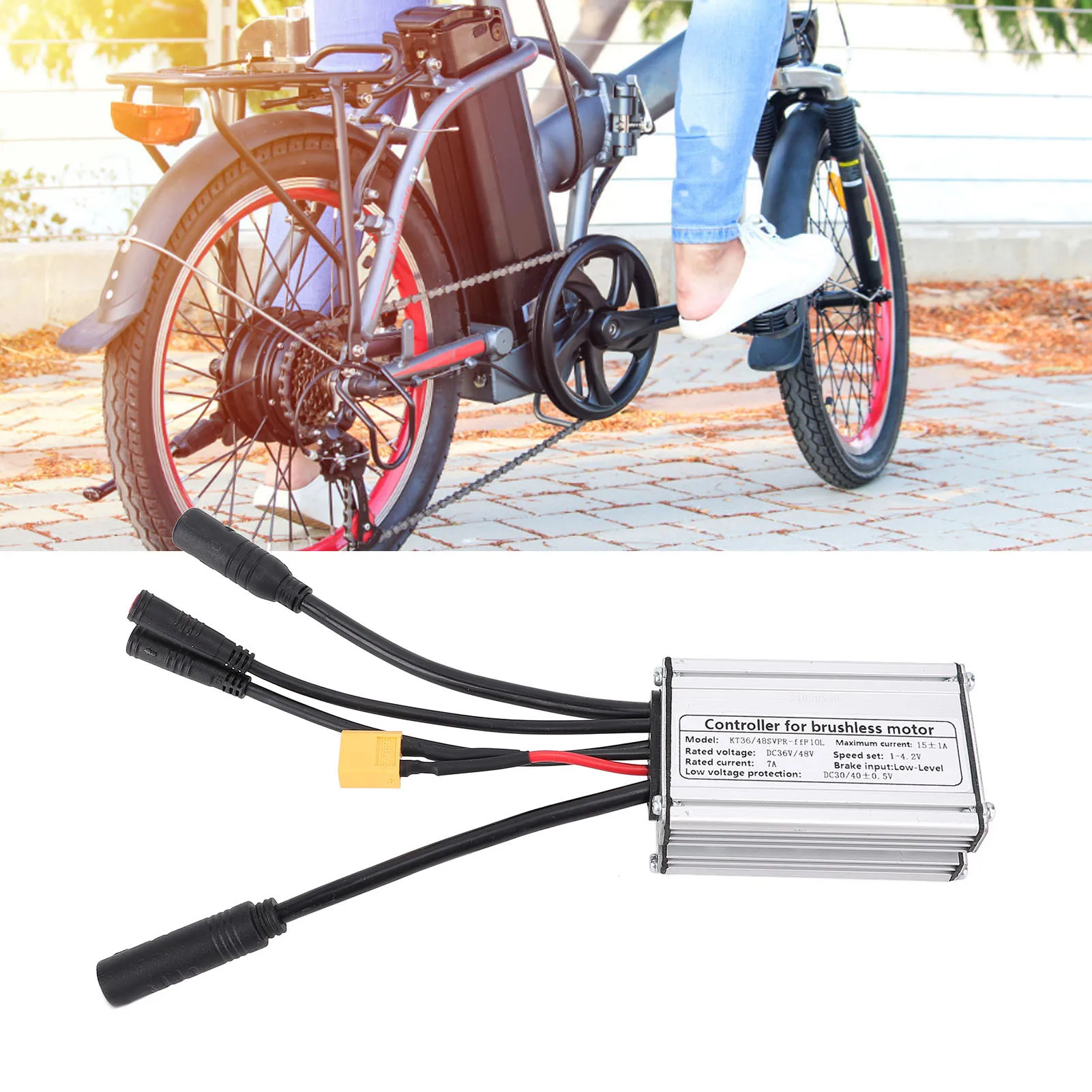 

Контроллер двигателя 36 В, 48 В, 6 трубок, синусоидальный контроллер 250 Вт, 350 Вт, с линией лампы и гидроизоляционным разъемом для электрического велосипеда