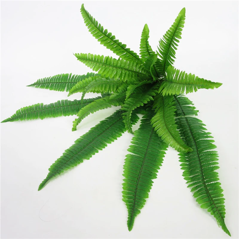 75-115cm Artificial Hanging Plants Large Tropical Persian Vines Fake Fern Grass Vine Plastic Leaves Wall For Garden Home Decor