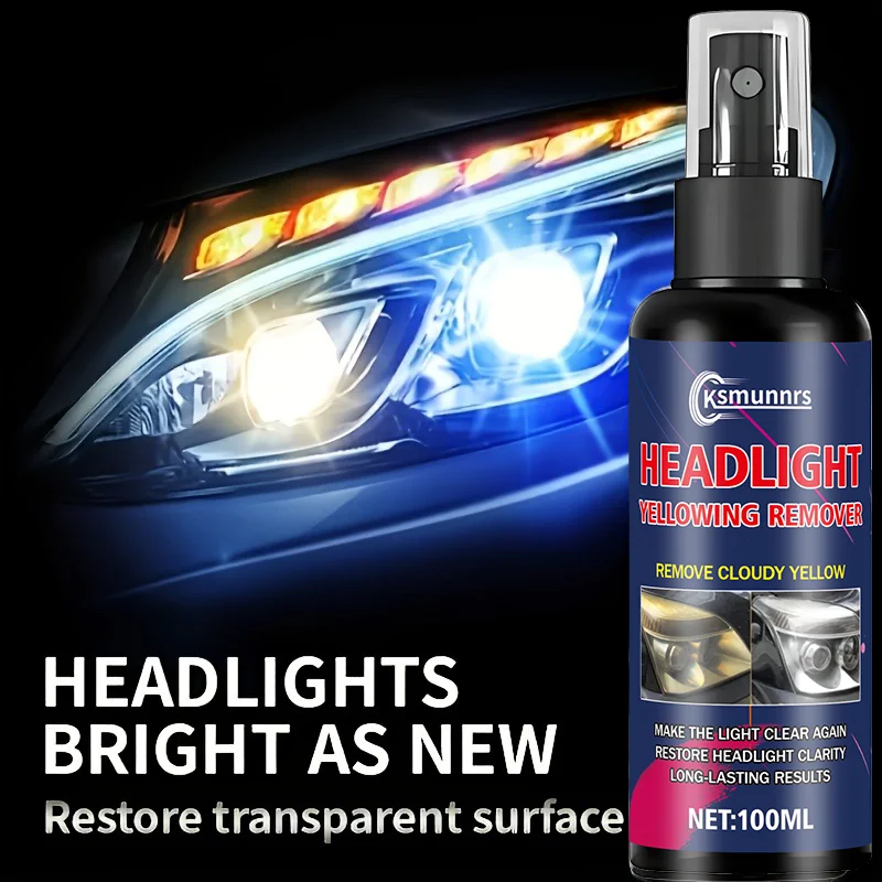 New Automobile headlamp repair spray to remove yellowing and oxidation, restore clarity, and repair yellowing, atomization, oxid