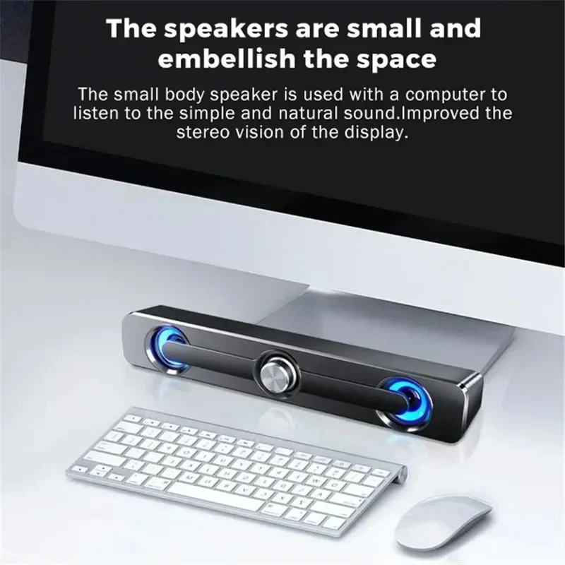 High-quality Dual Speaker Computer Speakers Home Use Laptop Large Speakers, USB Rectangular Bluetooth 5.0 Artistic Speakers