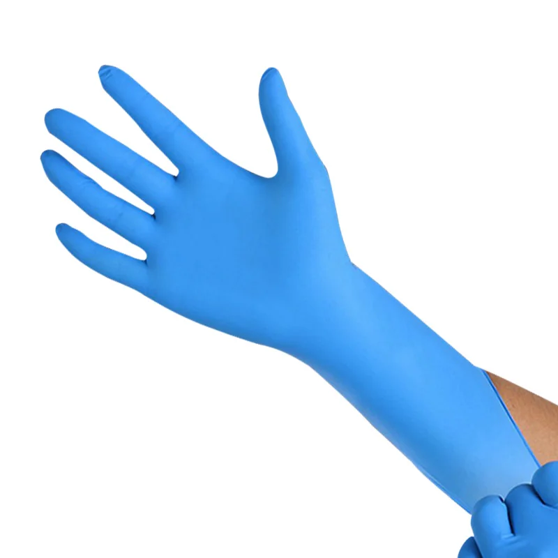 12 Inches Acid and Alkali Resistant Kitchen Household Scrubber DishwashingTools Disposable Rubber Cleaing Nitrile Gloves