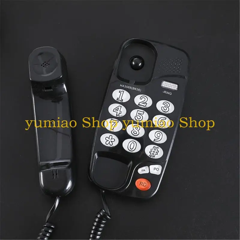 587B Wall-Mounted Telephone Desk Phone Fixed Landline Telephones Redial Pause for Home Offices