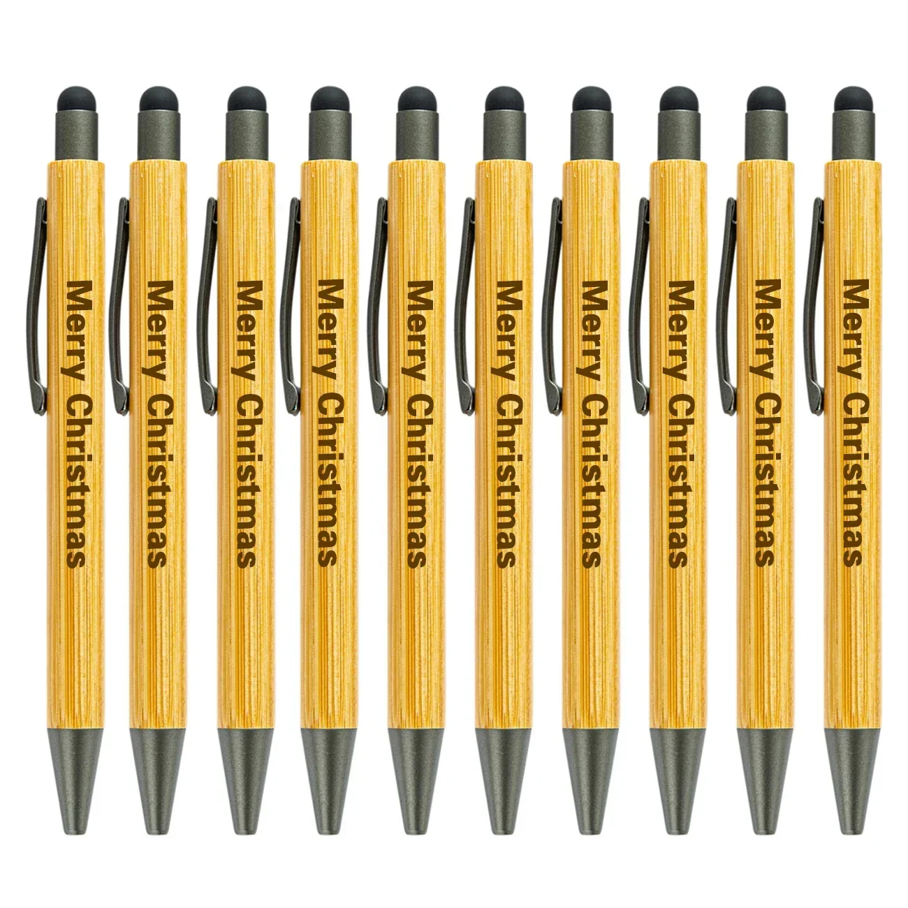 20/50Pcs Bamboo Pen Personalized Ballpoint Pens Stationery Party Pen Office School Supplies Customized Logo Business Gift