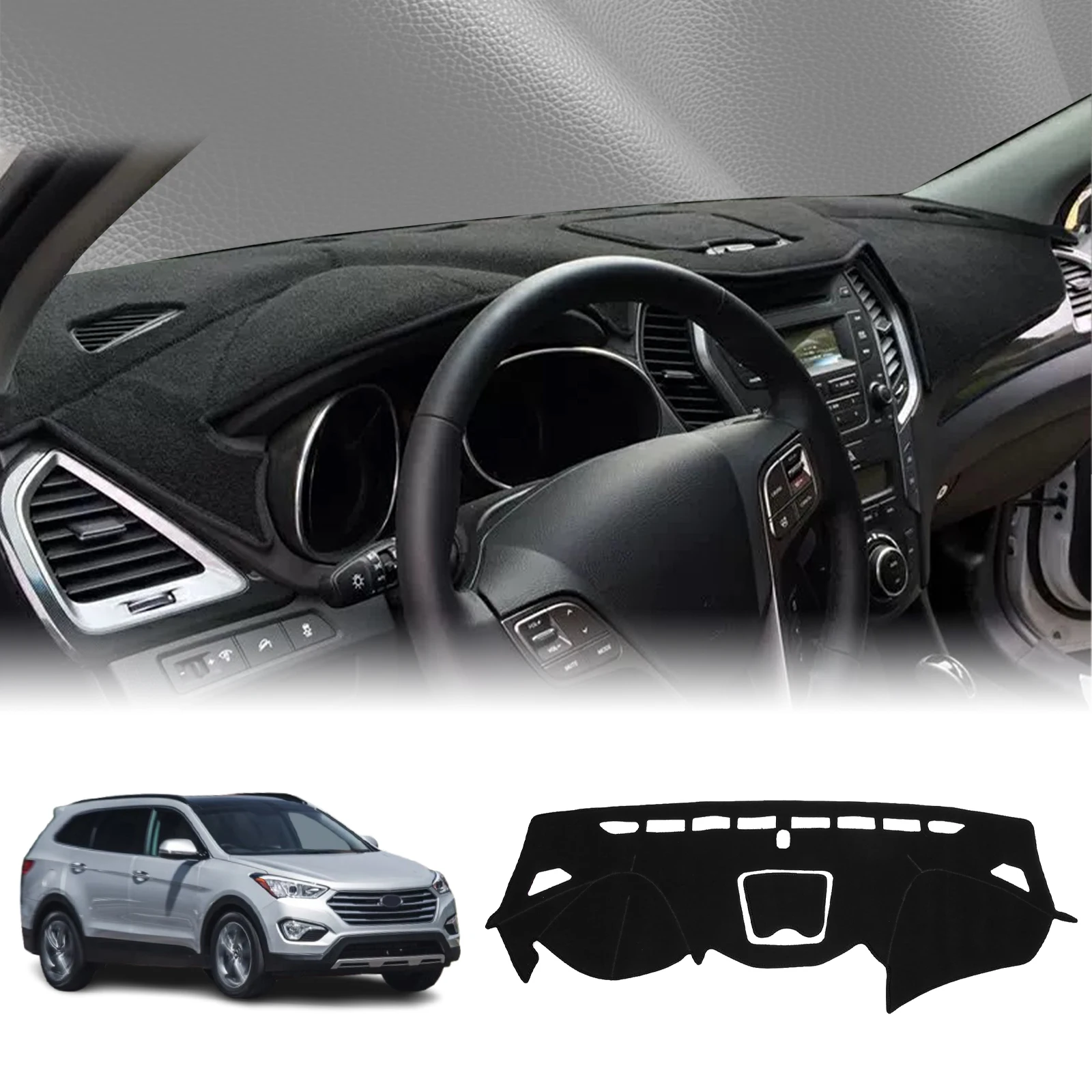 

fit for Hyundai Santa Fe Santafe 2013 2014-2018 Car Dashmat Dashboard Cover Pad DashMat Sunshade Protective Carpet Accessories