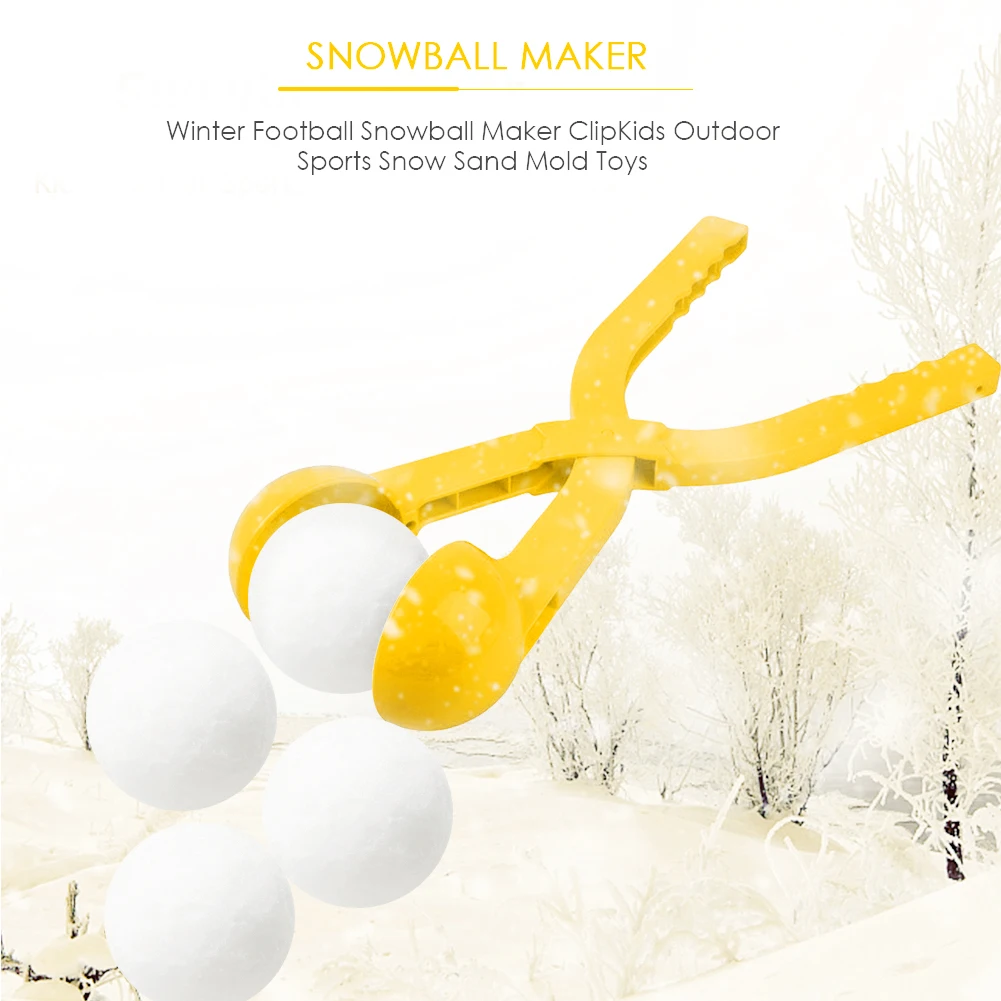 3D Small Round Shape Snowball Clip Maker Snow Sand Mold Tool Winter Kid Children Outdoors Plastic Interactive Toys