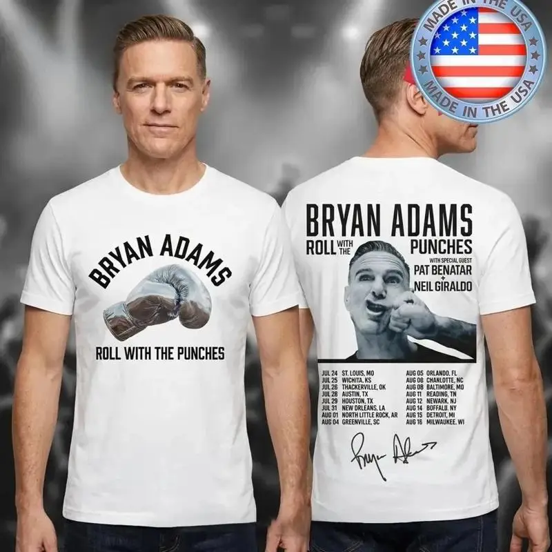 Bryan Adams Roll With The Punches Concert Tour 2026 T-Shirt