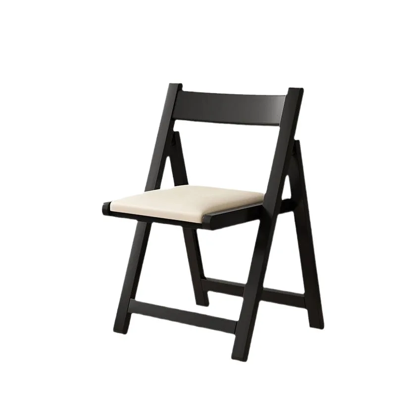 

Household dining table ng chair Small apartment folding chair Stool Soft bag Back