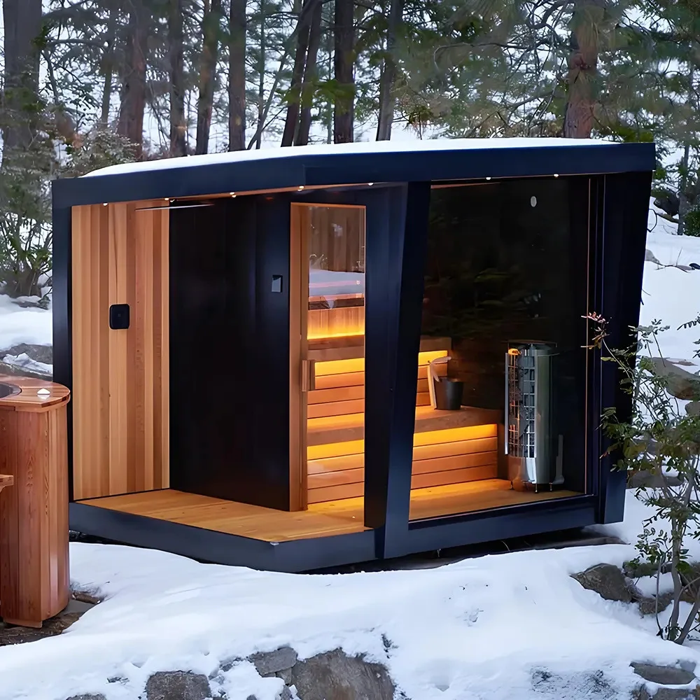 Finnish wood sauna outdoor steam sauna