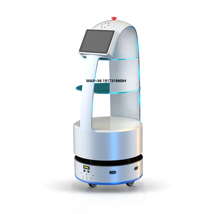 Multi-Language Interactive Intelligent WIFI Robot Commercial Restaurant Delivery IP54 12H Runtime 30KG Payload Auto Charge 5MP