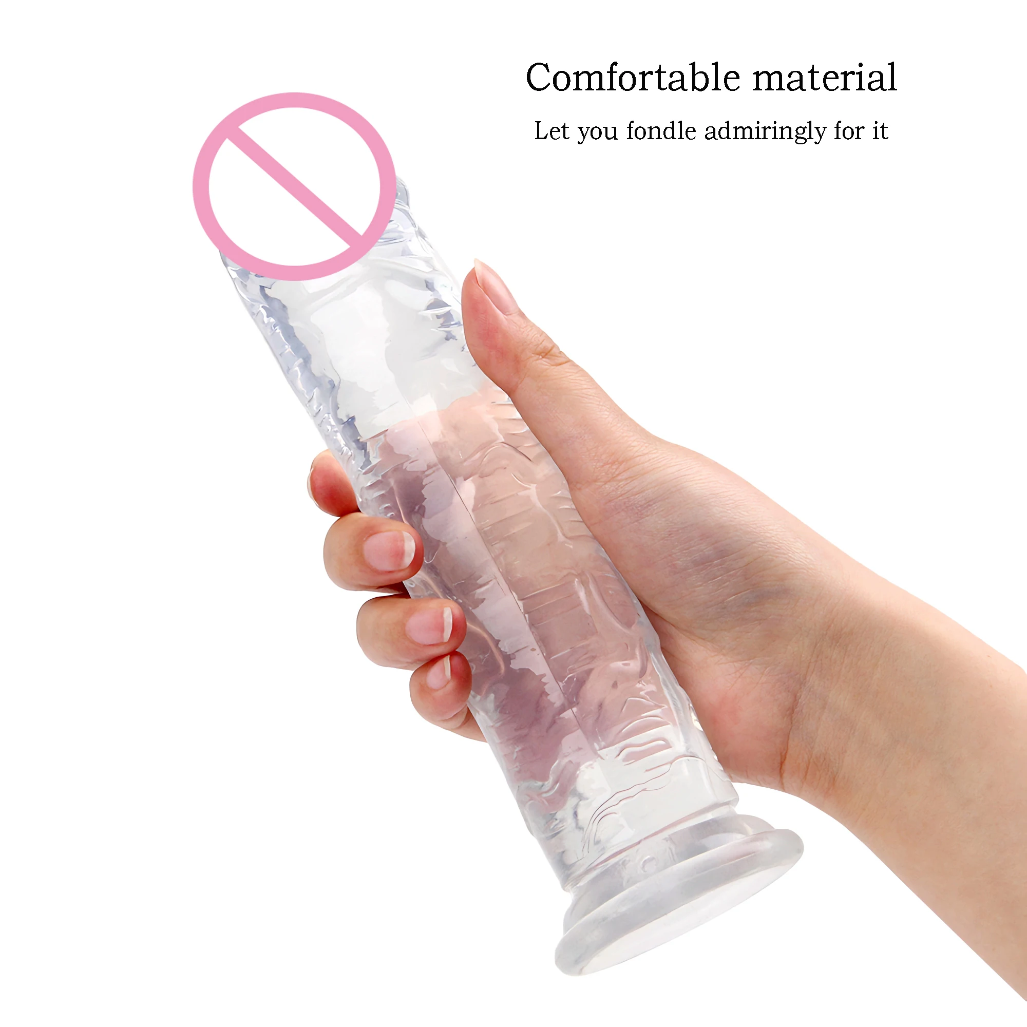 1 هدية مكونة من 4 مجموعات من دسار الجيلي الواقعي مع كوب شفط - لعبة جنسية للبالغين للنساء والرجال، 4 عبوات تشحيم مجانية، للاستخدام المهبلي والشرجي #3