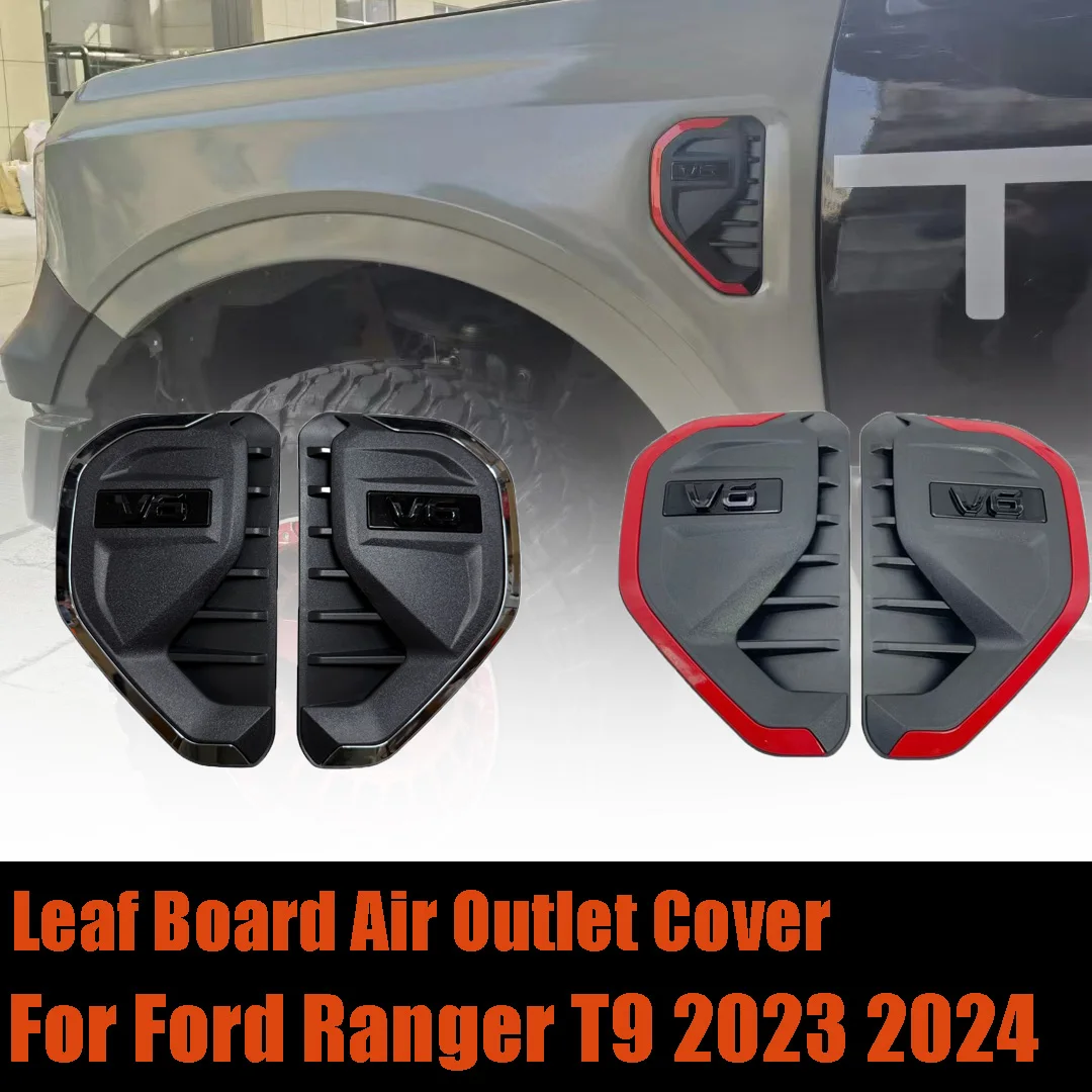 

Side Fender Cover Vent Grille Trim for Ford Ranger T9 2023 2024 Modification Sticker Protector Guard for Wildtrak XLT XL