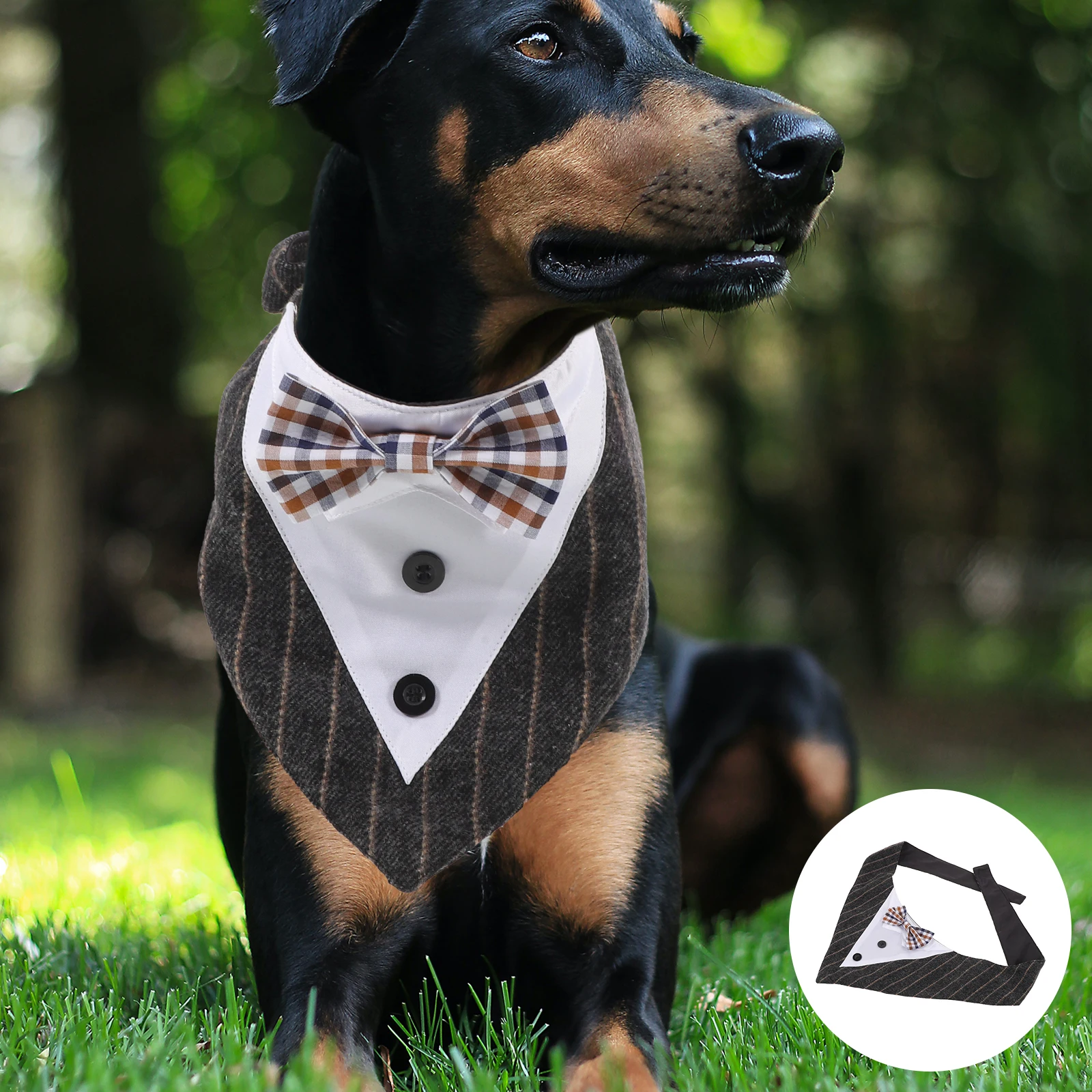 

Pet Triangle Bandana Large Dogs Adjustable Bib Scarf Washable Dog Drool Bib Formal Collar For Cats Puppies - Doggy