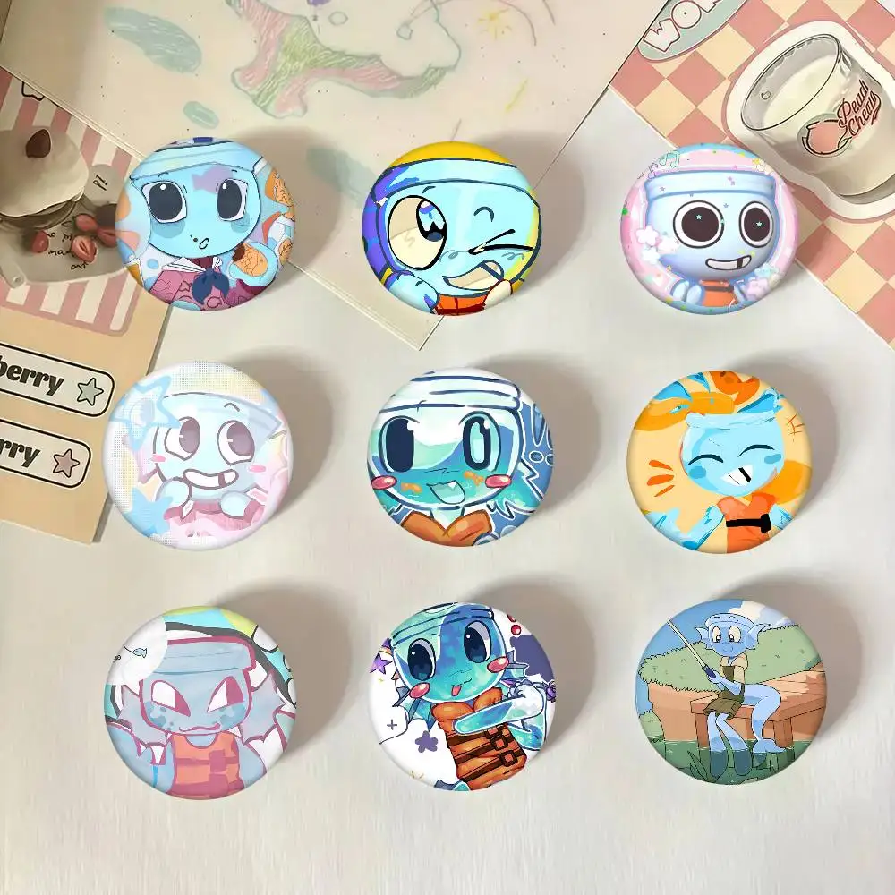 Anime D-Dandys World Finn Rundes Abzeichen Kreative Brosche Kleidung Rucksack Accessoires Anstecknadel