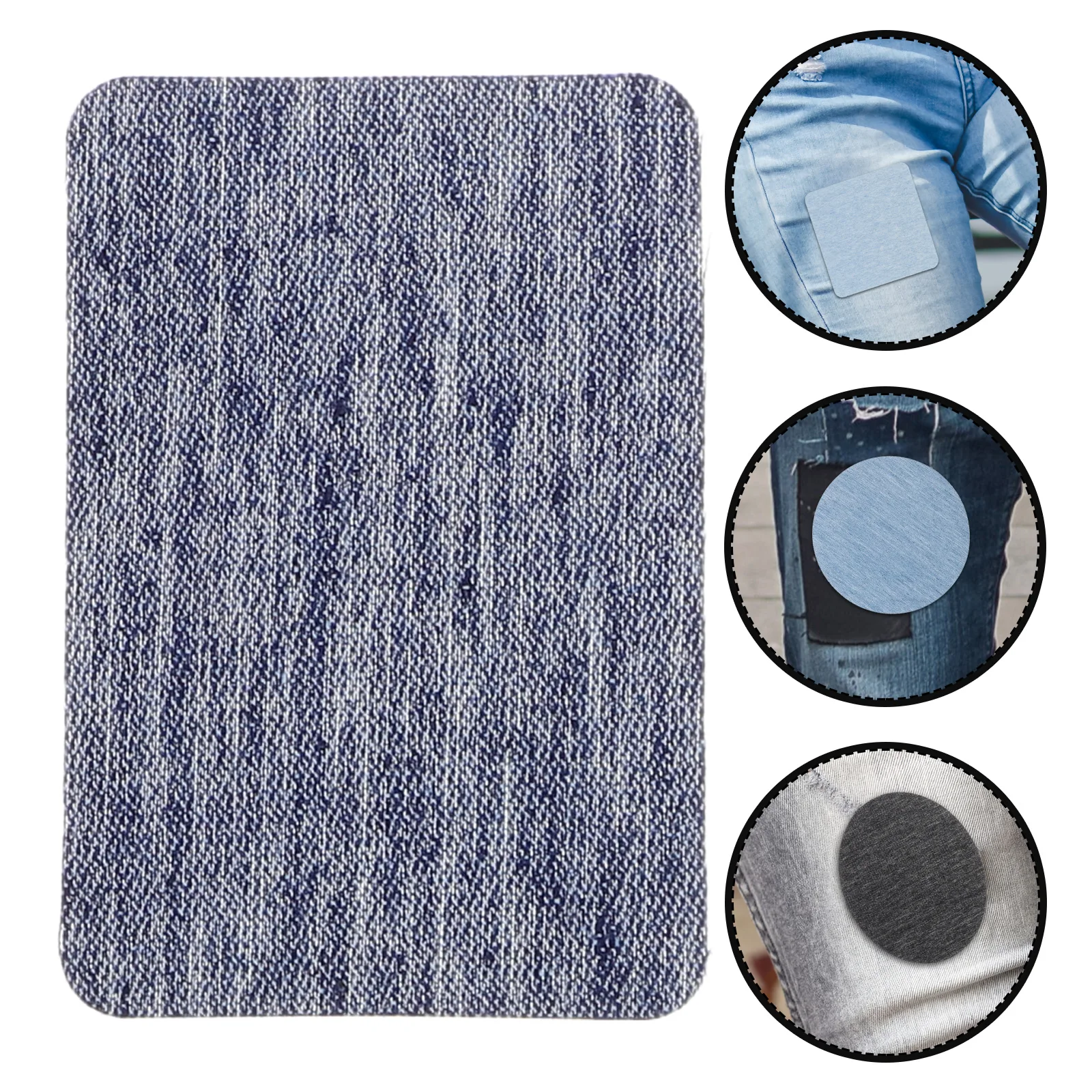 

30pcs Iron On Denim Patches Repair Kit Sewing Embroidered Clothes Patches For Jeans Holes Decorative Fabric Jean Patch Cuttable