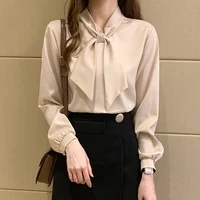Blusas Mujer De Moda 2024 Long Sleeve Blouse Women Bow Collar Chiffon Blouse Shirt Tops Women Blouses Shirts Blusa Camisas F335 - Image 5
