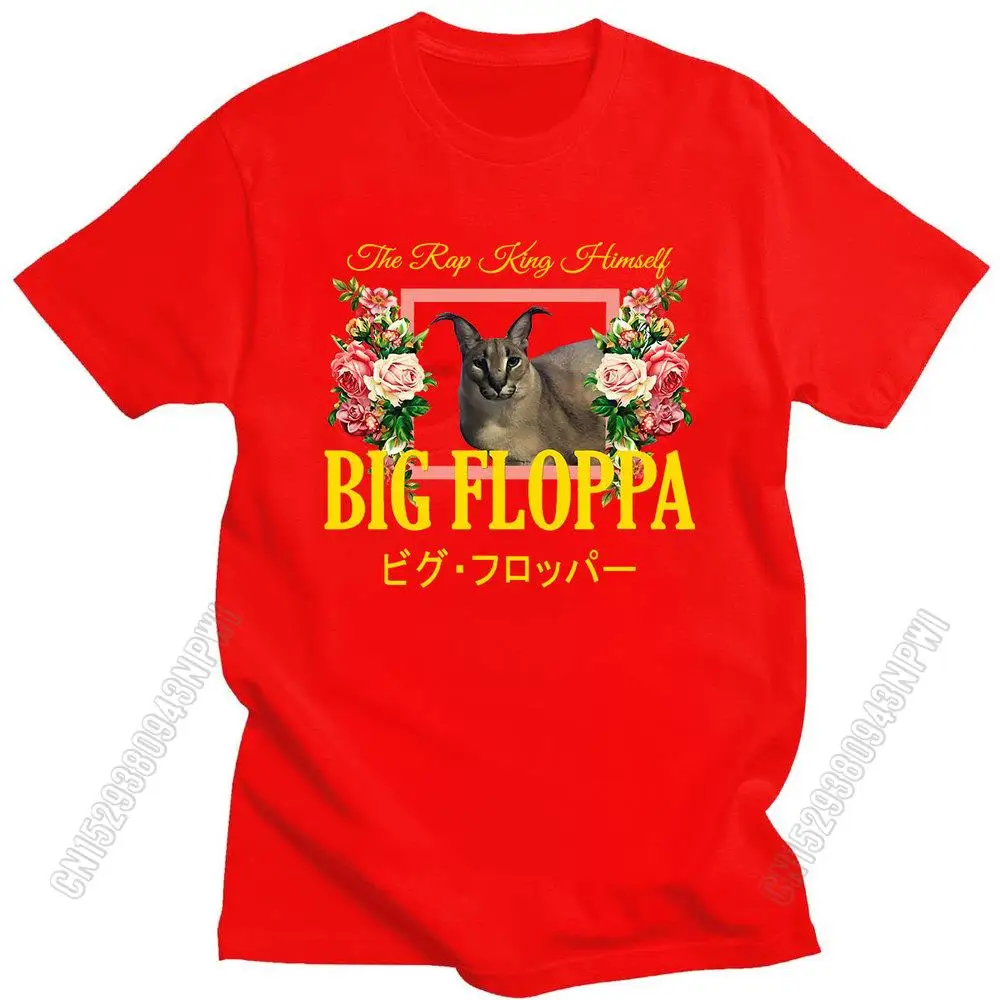 2024 New Style Big Floppa Floral Aesthetic Cotton Funny T-Shirt Casual Daily D Clothing Summer Wears Oversize T-Shirts