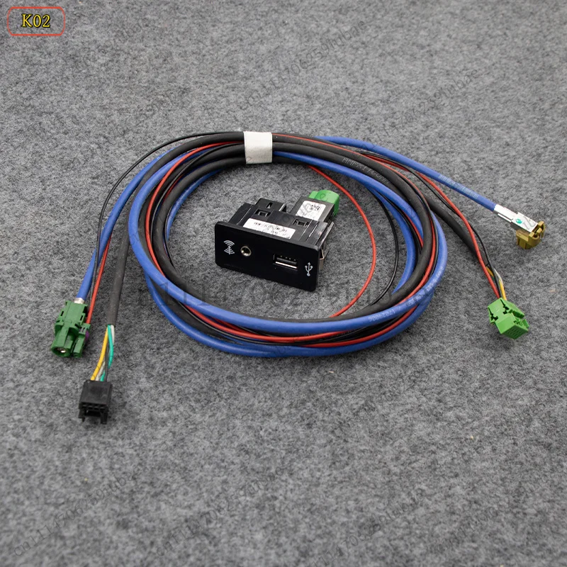 5G0035222E MIB2 USB CarPlay Media AUX Socket Switch Install Plug Button Adapter Harness For VW Golf 7 MK7 5Q0035726E