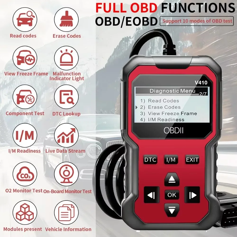 سيارة Obd2 الماسح الضوئي أداة تشخيصية رمز القارئ محرك خطأ رمز القارئ الماسح الضوئي يمكن تشخيص جميع Obd Ii في عام 1996 اتفاقية السيارة Sca #6
