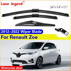 For Renault Zoe 2012 - 2022 Front & Rear Wiper Blades Window Windscreen Windshield Accessories 2013 2015 2018 2019 24