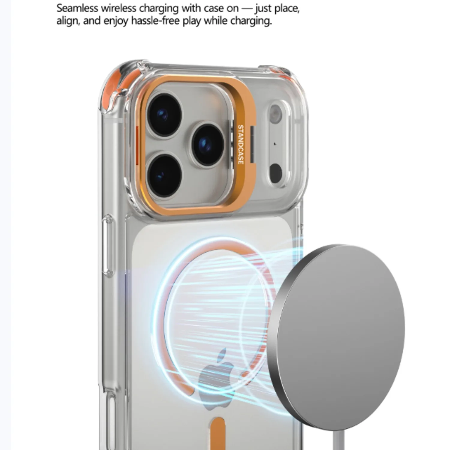 Luxury Magnetic Clear Magsafe Phone Case For iPhone 17 Pro Max 17Air 17Pro Glass Lens Protector Stand Anti-Drop Bumper Cover