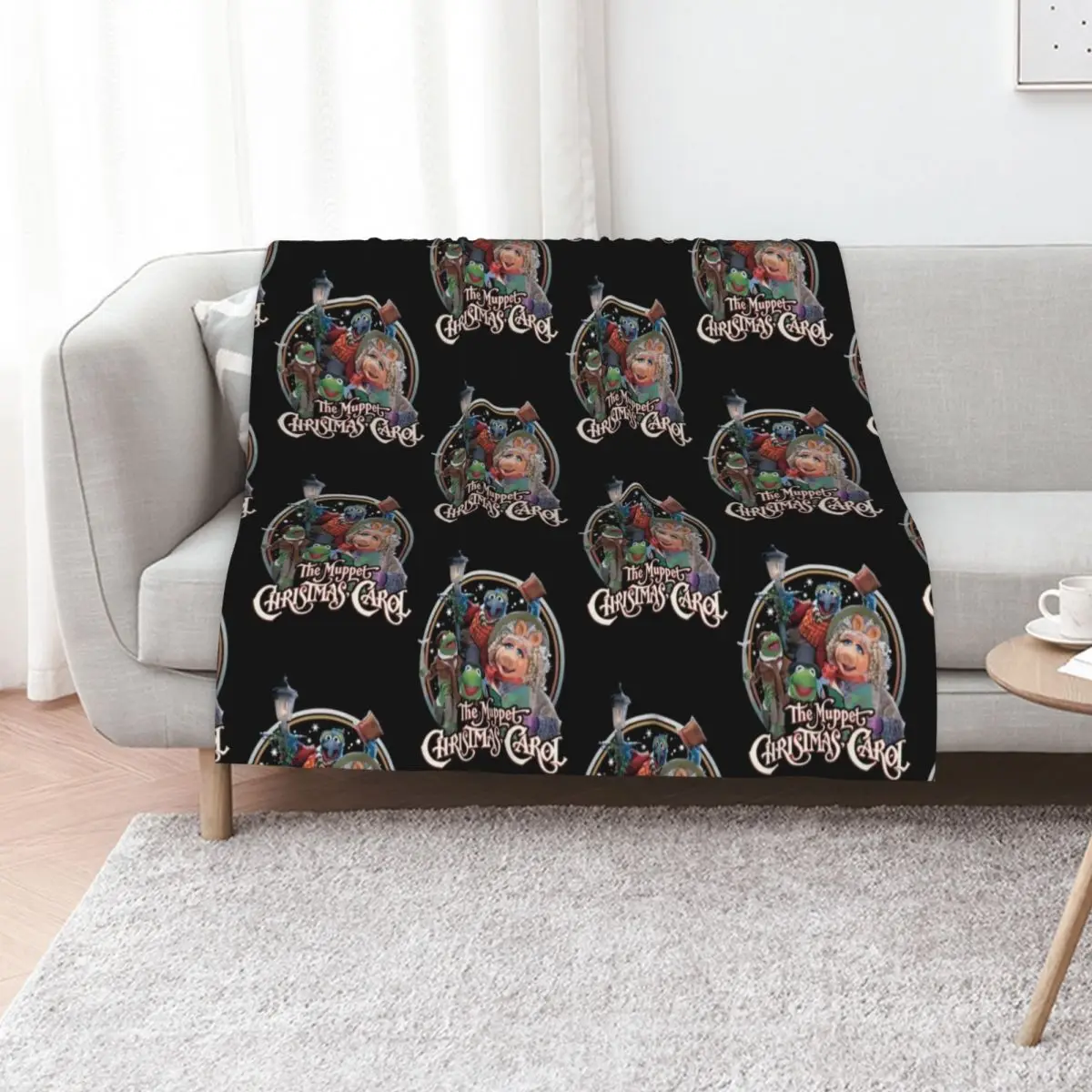 Retro 90s The Muppet Christmas Carol Throw Blanket bed plaid Decoratives warm winter Travel Comforter Blankets