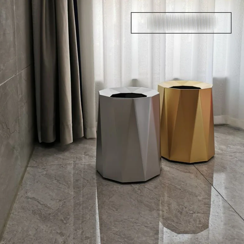 Nordic Style Plastic Trash Can Home Solid Bedroom Living Room Modern Creative Simple Commercial Large Capacity Waste Bin ZD130